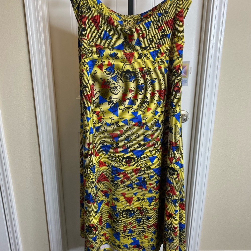 COPY - LuLaRoe Maxi Skirt 3X Yellow Triangle Floral Design New with Tags Brand …